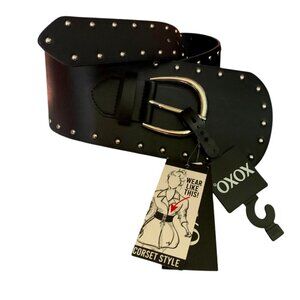 XOXO Studded Wide Waist Belt